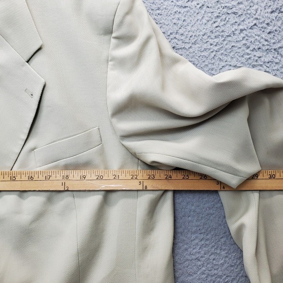 Gianfranco Ruffini Blazer Mens Size 48L Tan Notch Lapel Single Breasted 3 Button - Picture 5 of 14